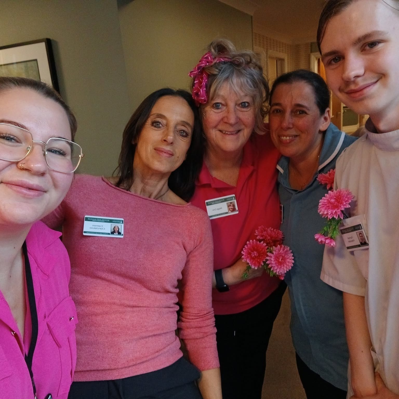 We wore pink for Breast Cancer Awareness Month.