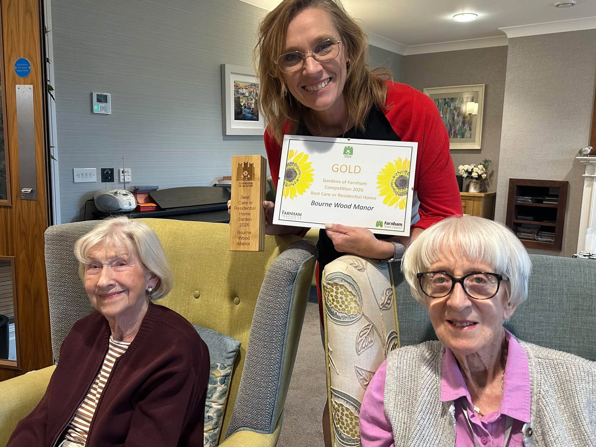 We were awarded Best Care Home Garden in Farnham 2026!